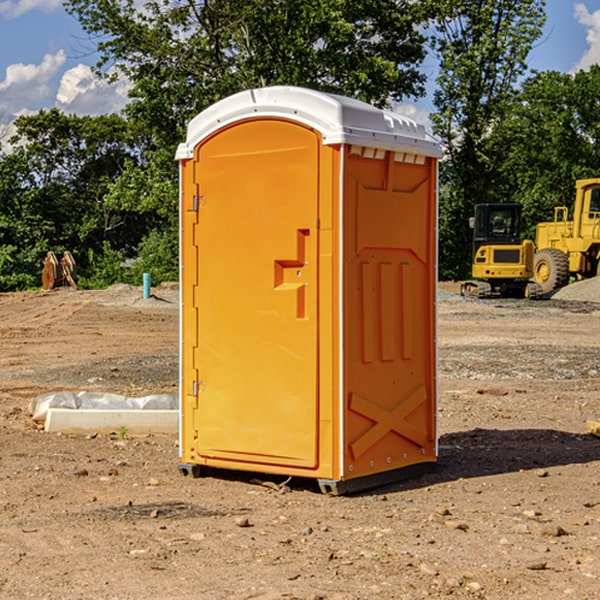 what is the maximum capacity for a single porta potty in Wales Center NY